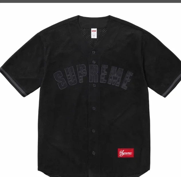 24SS short sleeved BASEBALL baseball suede MESH mesh JERSEY ULTRASUDE 0513